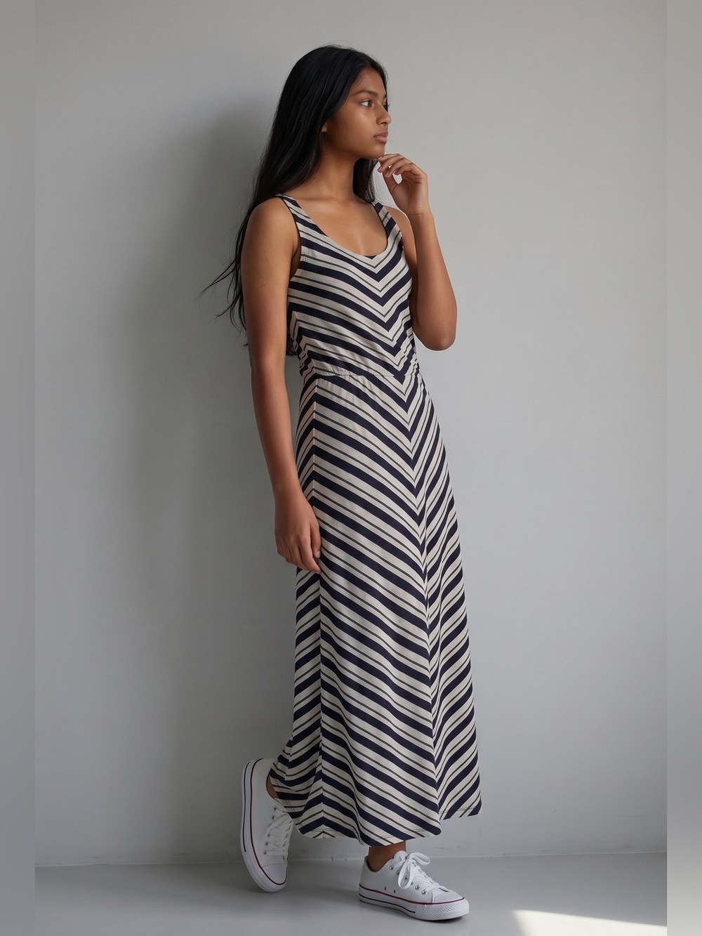 GAP Striped Maxi Dress size L